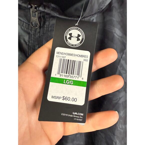 Under‎ Armour UA Sportstyle Wind Anorak Jacket 1311107 Black Camo Mens Large NEW - Picture 3 of 8